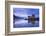 Twilight over Eilean Donan Castle on Loch Duich, Dornie, Scotland. Winter (November)-Adam Burton-Framed Photographic Print