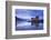 Twilight over Eilean Donan Castle on Loch Duich, Dornie, Scotland. Winter (November)-Adam Burton-Framed Photographic Print