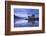 Twilight over Eilean Donan Castle on Loch Duich, Dornie, Scotland. Winter (November)-Adam Burton-Framed Photographic Print