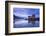 Twilight over Eilean Donan Castle on Loch Duich, Dornie, Scotland. Winter (November)-Adam Burton-Framed Photographic Print