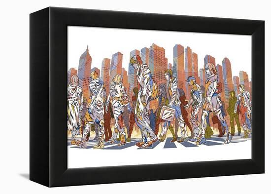 Twilight Race-HR-FM-Framed Stretched Canvas