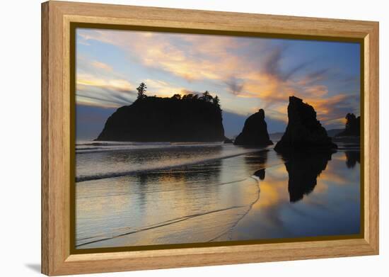 Twilight, Ruby Beach, Olympic National Park, Washington, USA-Michel Hersen-Framed Premier Image Canvas