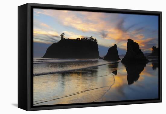 Twilight, Ruby Beach, Olympic National Park, Washington, USA-Michel Hersen-Framed Premier Image Canvas