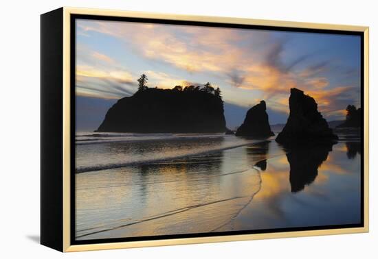 Twilight, Ruby Beach, Olympic National Park, Washington, USA-Michel Hersen-Framed Premier Image Canvas