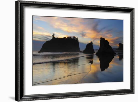 Twilight, Ruby Beach, Olympic National Park, Washington, USA-Michel Hersen-Framed Photographic Print