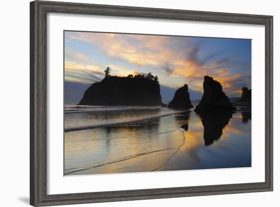 Twilight, Ruby Beach, Olympic National Park, Washington, USA-Michel Hersen-Framed Photographic Print