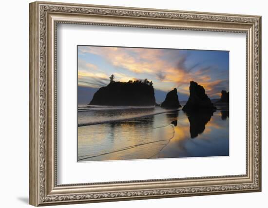 Twilight, Ruby Beach, Olympic National Park, Washington, USA-Michel Hersen-Framed Photographic Print