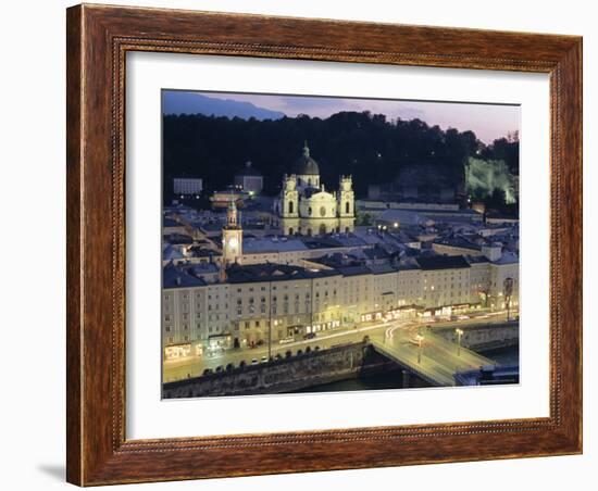 Twilight, Salzburg, Salzburgland, Austria, Europe-Christian Kober-Framed Photographic Print