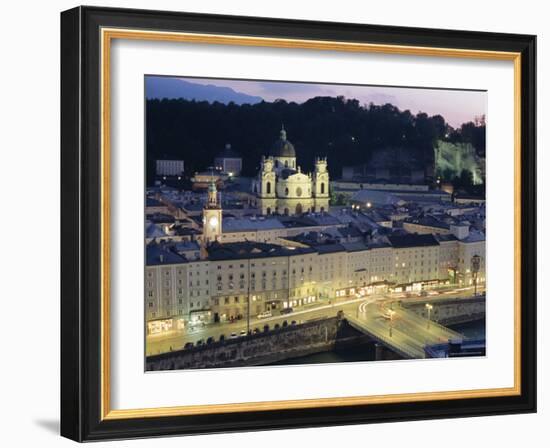 Twilight, Salzburg, Salzburgland, Austria, Europe-Christian Kober-Framed Photographic Print