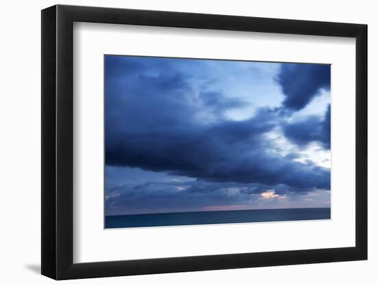 Twilight Seascape from Riomaggiore, Cinque Terre, Liguria, Italy, Mediterranean, Europe-Mark Sunderland-Framed Photographic Print