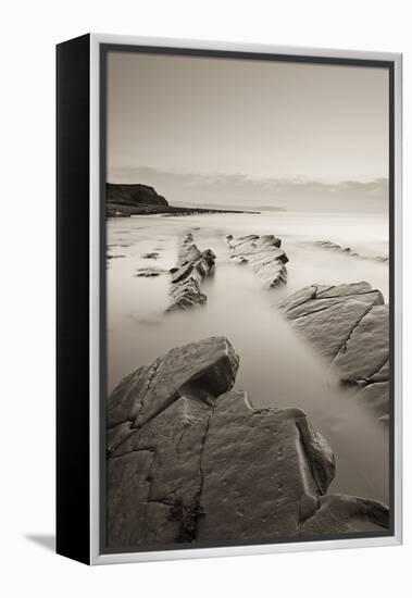 Twilight Skies Above Rocky Kilve Beach on the Somerset Coast, England. Summer (July)-Adam Burton-Framed Premier Image Canvas