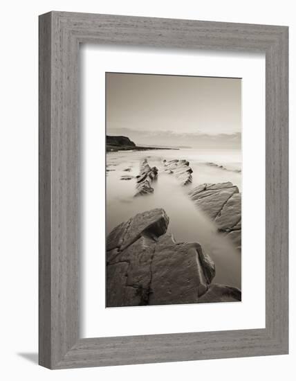 Twilight Skies Above Rocky Kilve Beach on the Somerset Coast, England. Summer (July)-Adam Burton-Framed Photographic Print