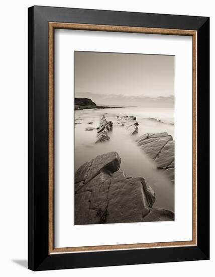 Twilight Skies Above Rocky Kilve Beach on the Somerset Coast, England. Summer (July)-Adam Burton-Framed Photographic Print