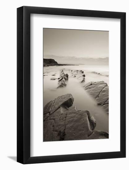 Twilight Skies Above Rocky Kilve Beach on the Somerset Coast, England. Summer (July)-Adam Burton-Framed Photographic Print