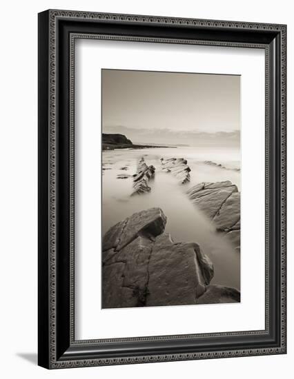 Twilight Skies Above Rocky Kilve Beach on the Somerset Coast, England. Summer (July)-Adam Burton-Framed Photographic Print