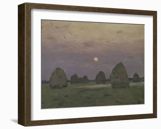 Twilight, the Haystacks, 1899-Isaak Ilyich Levitan-Framed Giclee Print