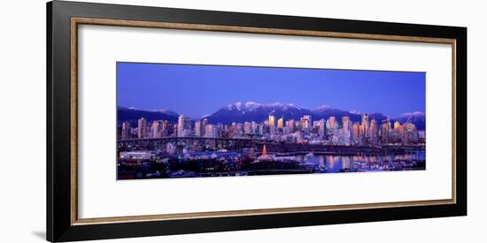 Twilight, Vancouver Skyline, British Columbia, Canada-null-Framed Photographic Print