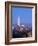 Twilight view from the Parque Metropolitano towards the high raised buildings with Costanera Center-Karol Kozlowski-Framed Photographic Print