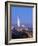 Twilight view from the Parque Metropolitano towards the high raised buildings with Costanera Center-Karol Kozlowski-Framed Photographic Print