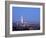 Twilight view from the Parque Metropolitano towards the high rise buildings and Costanera Center To-Karol Kozlowski-Framed Photographic Print