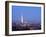 Twilight view from the Parque Metropolitano towards the high rise buildings and Costanera Center To-Karol Kozlowski-Framed Photographic Print