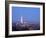 Twilight view from the Parque Metropolitano towards the high rise buildings and Costanera Center To-Karol Kozlowski-Framed Photographic Print