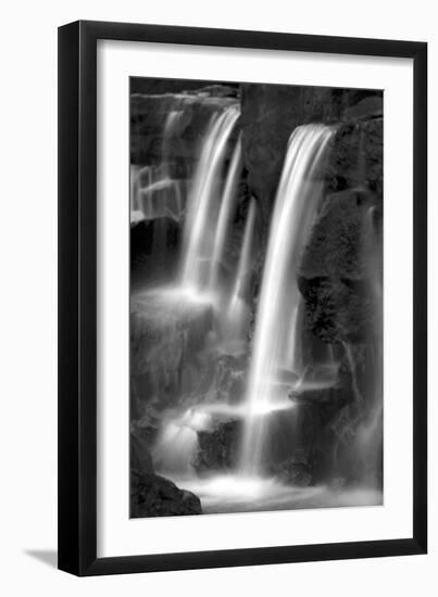 Twilight Waterfall I BW-Douglas Taylor-Framed Photo