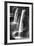 Twilight Waterfall I BW-Douglas Taylor-Framed Photo