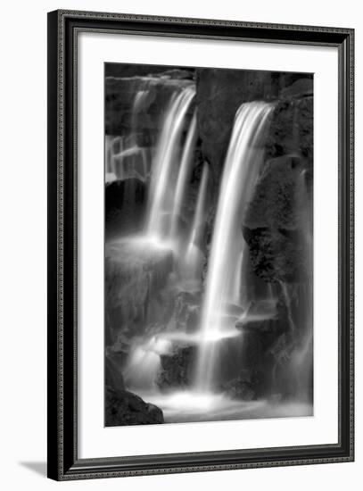 Twilight Waterfall I BW-Douglas Taylor-Framed Photo