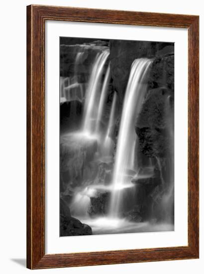 Twilight Waterfall I BW-Douglas Taylor-Framed Photo