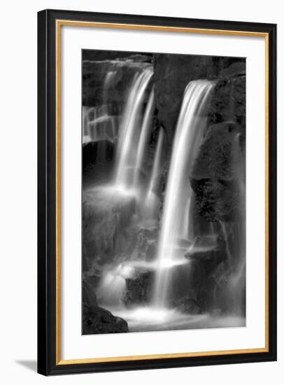 Twilight Waterfall I BW-Douglas Taylor-Framed Photo