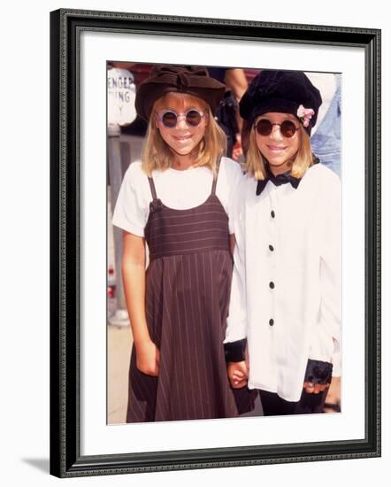 Twin Actresses Mary Kate and Ashley Olsen at the Film Premiere of "Alaska"-Mirek Towski-Framed Premium Photographic Print