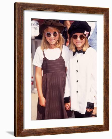 Twin Actresses Mary Kate and Ashley Olsen at the Film Premiere of "Alaska"-Mirek Towski-Framed Premium Photographic Print