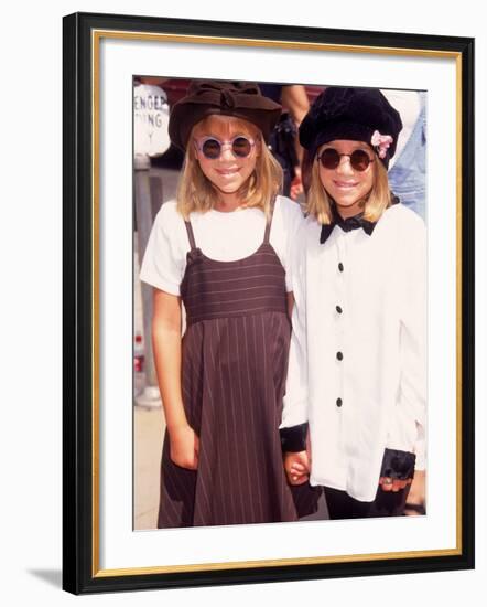 Twin Actresses Mary Kate and Ashley Olsen at the Film Premiere of "Alaska"-Mirek Towski-Framed Premium Photographic Print