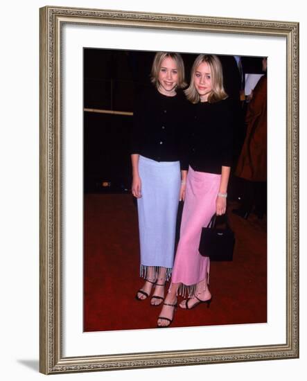 Twin Actresses Mary Kate and Ashley Olsen at the Film Premiere of "Anna and the King"-George Dabrowski-Framed Premium Photographic Print