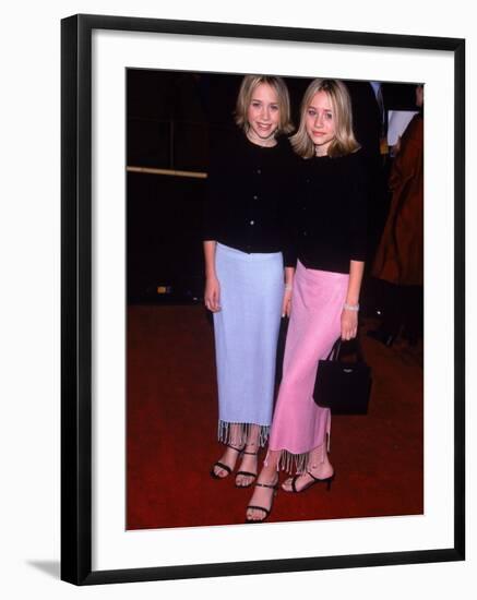 Twin Actresses Mary Kate and Ashley Olsen at the Film Premiere of "Anna and the King"-George Dabrowski-Framed Premium Photographic Print