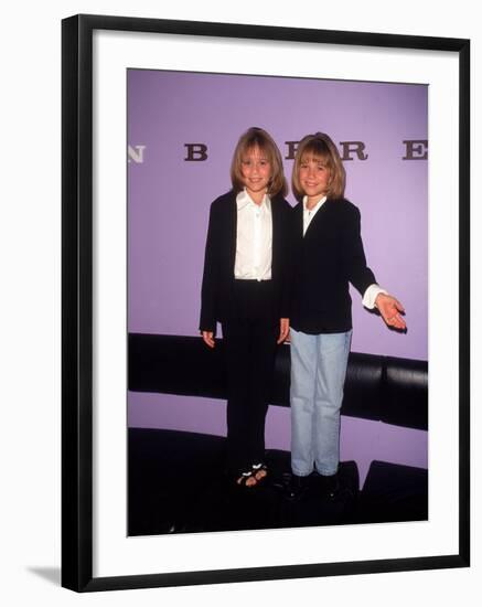 Twin Actresses Mary Kate and Ashley Olsen at the John Barrett Salon-Marion Curtis-Framed Premium Photographic Print