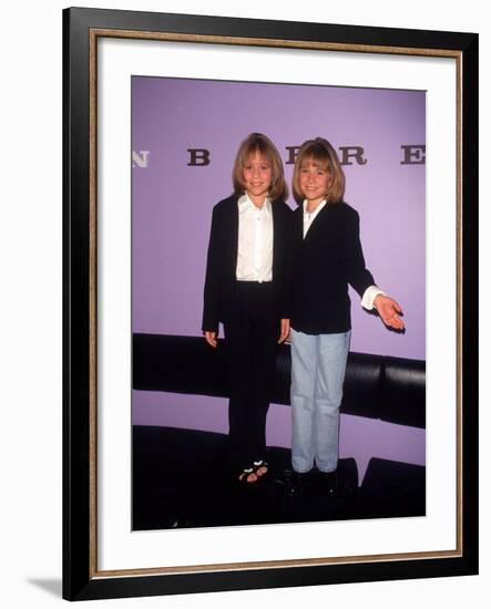 Twin Actresses Mary Kate and Ashley Olsen at the John Barrett Salon-Marion Curtis-Framed Premium Photographic Print