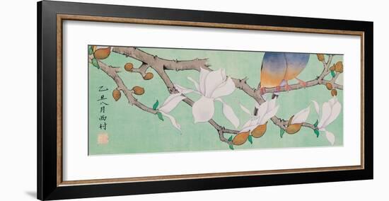 Twin Birds in the Branches-Hsi-Tsun Chang-Framed Premium Giclee Print