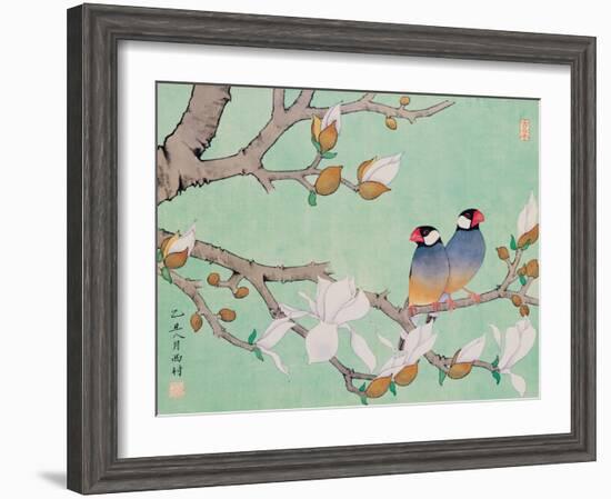 Twin Birds in the Branches-Hsi-Tsun Chang-Framed Giclee Print