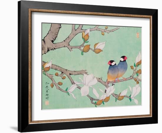 Twin Birds in the Branches-Hsi-Tsun Chang-Framed Giclee Print