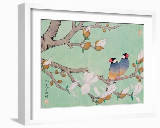 Twin Birds in the Branches-Hsi-Tsun Chang-Framed Giclee Print