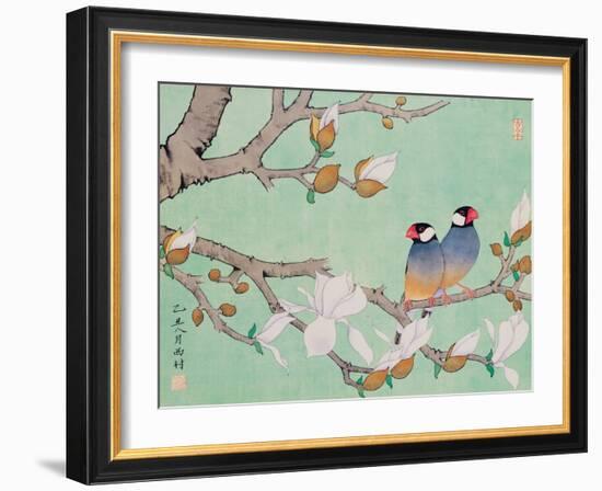 Twin Birds in the Branches-Hsi-Tsun Chang-Framed Giclee Print