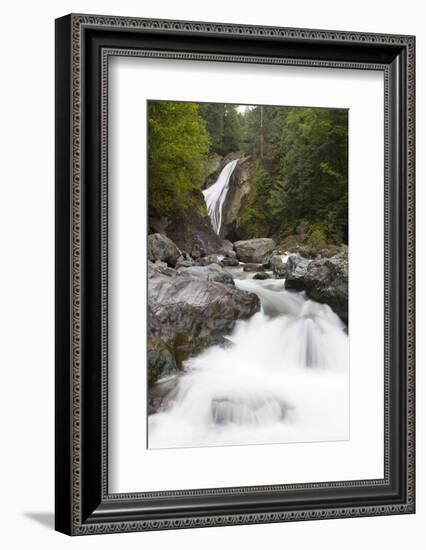 Twin Falls, Lower Fall on the Snoqualmie River, Olallie State Park, Washington, USA-Jamie & Judy Wild-Framed Photographic Print