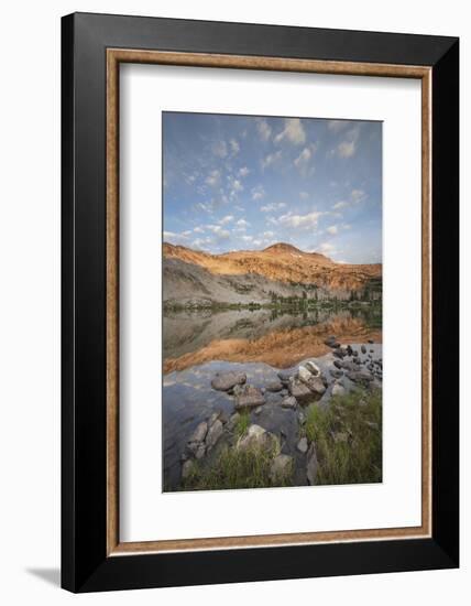 Twin Lakes and Snowyside Peak, Alice-Toxaway Lakes Loop Trail, Sawtooth Mountains-Alan Majchrowicz-Framed Photographic Print