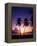 Twin Palms at Sunset-Bill Ross-Framed Premier Image Canvas
