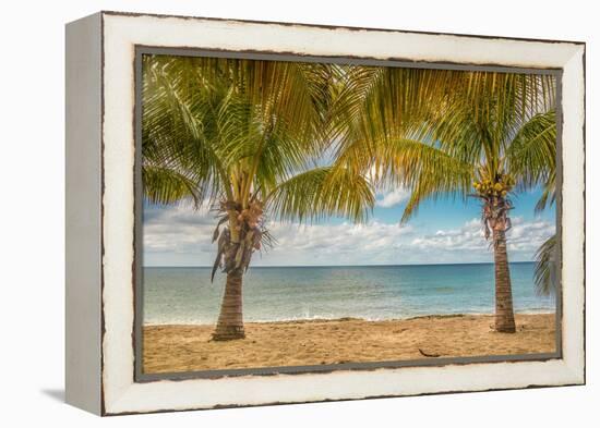 Twin Palms-Mary Lou Johnson-Framed Stretched Canvas