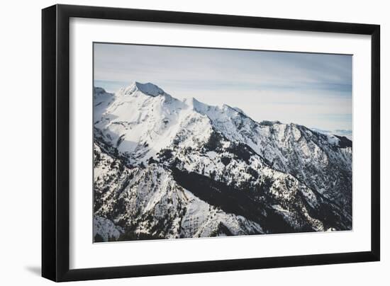 Twin Peaks Sits Above Storm Mountain, Winter In The Wasatch Mountains, Utah-Louis Arevalo-Framed Photographic Print