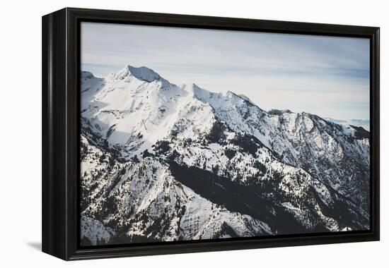 Twin Peaks Sits Above Storm Mountain, Winter In The Wasatch Mountains, Utah-Louis Arevalo-Framed Premier Image Canvas