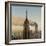 Twin Towers of the World Trade Center Burn Behind the Empire State Buildiing, September 11, 2001-null-Framed Photographic Print